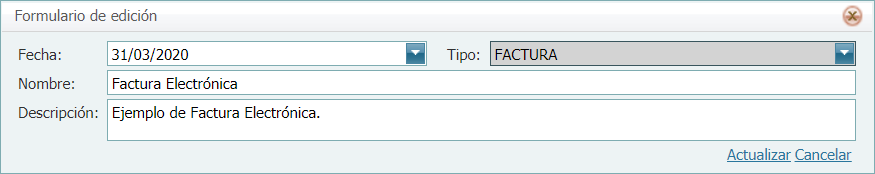 Contabilidad Documentos Contables Formulario Lleno