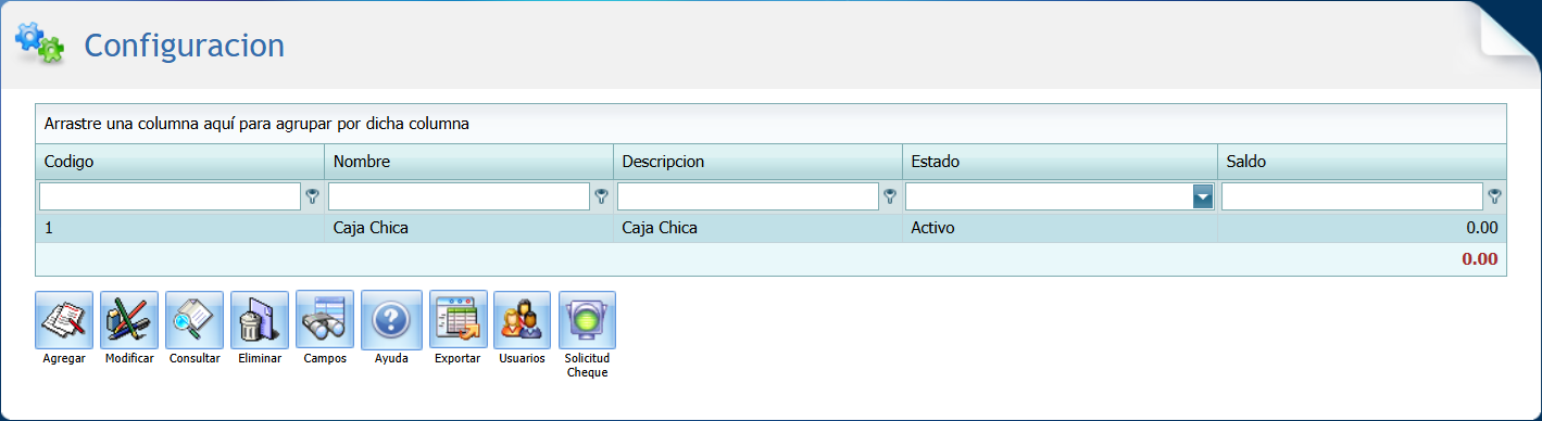 Contabilidad Enlaces Estructura Caja Chica Configuracion