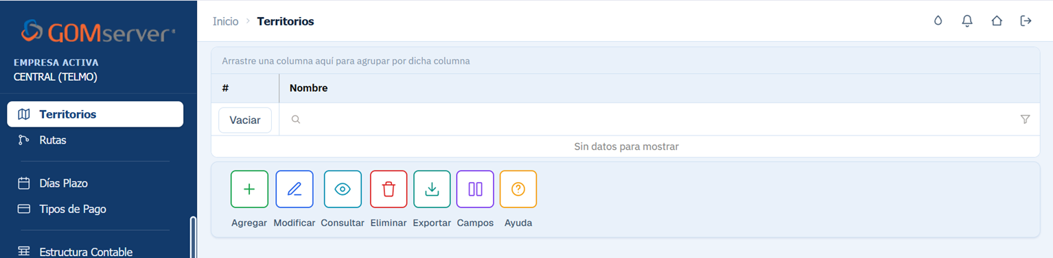 Cuentas Por Cobrar Territorio