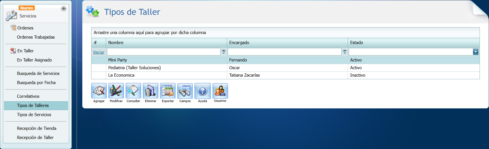 Help Desk Servicio Taller Tipo