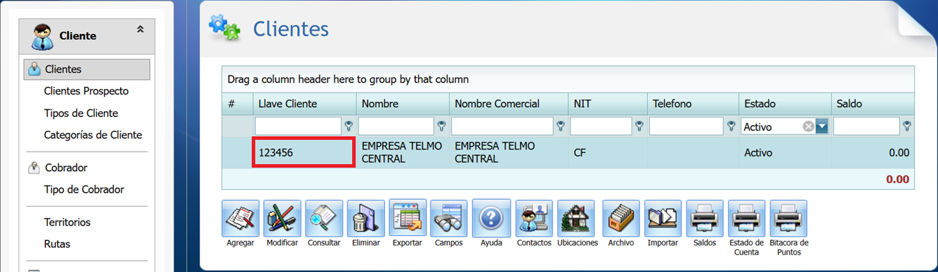 Facturacion Cotizaciones Importar Llave Cliente