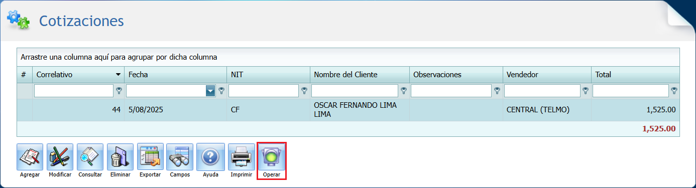 Facturacion Cotizaciones Facturar