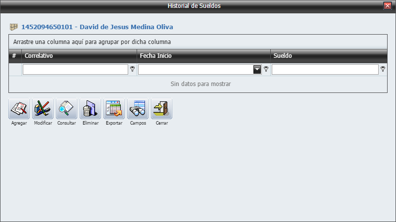 Empleados Nuevo Historial Sueldos A