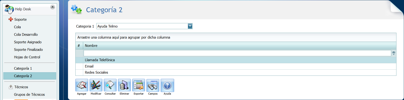 Help Desk Categoria 2