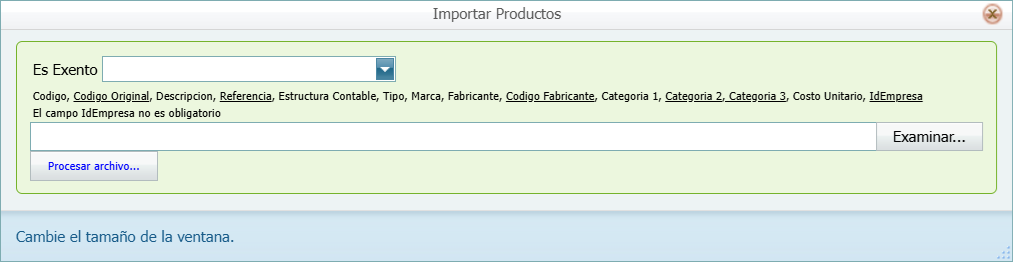 Producto Nuevo Masivo