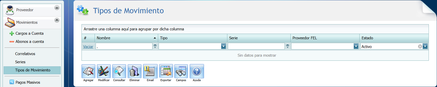 Cuantas Por Pagar Tipo Movimiento FE