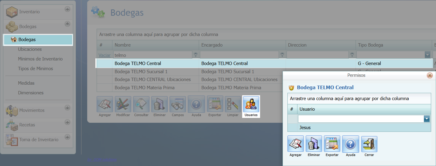 Seguridad Por Usuario Bodegas 2