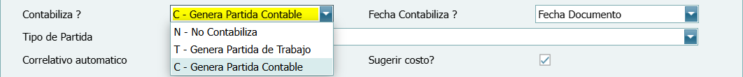 Contabilidad Enlaces Tipos de Ingreso Ventana Contabiliza