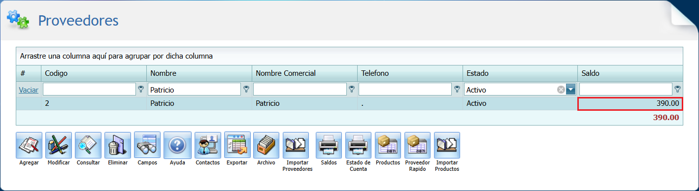 Cuantas Por Pagar Cargo Nuevo Proveedor Antes