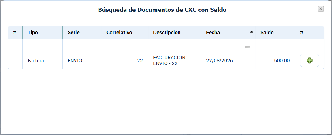 Cuentas Por Cobrar Movimiento Abono Documento Agregar Documento SV