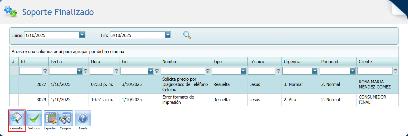 Help Desk Soporte Finalizado Casos