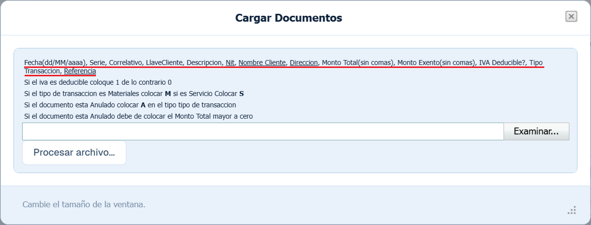 Cuentas Por Cobrar Movimiento Importar Ventana