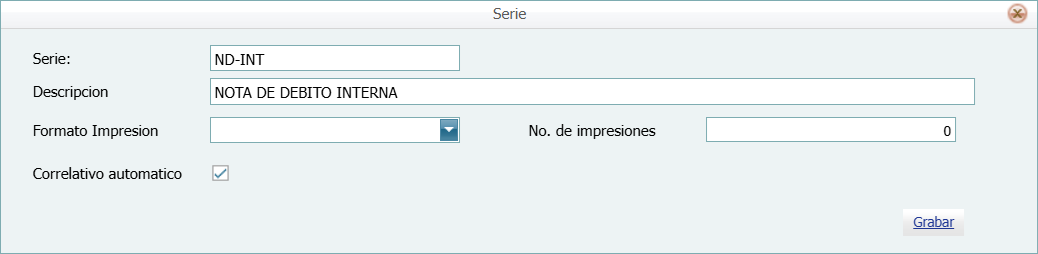 Cuentas por Cobrar Serie Lleno