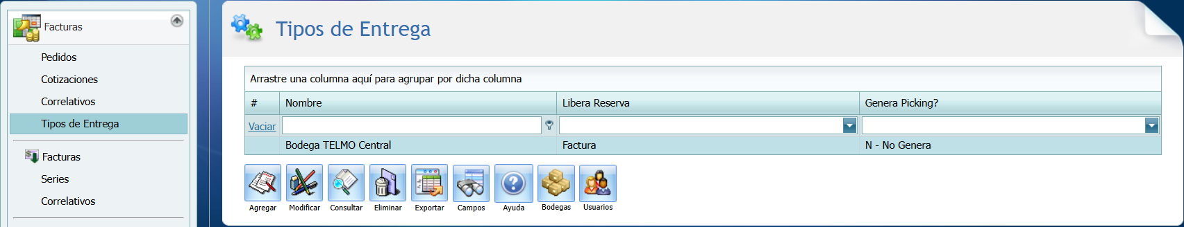 Facturacion Pedido Entrega