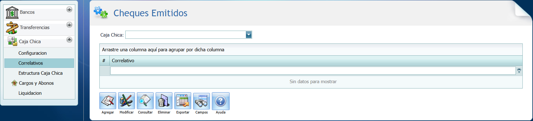 Caja Chica Correlativo