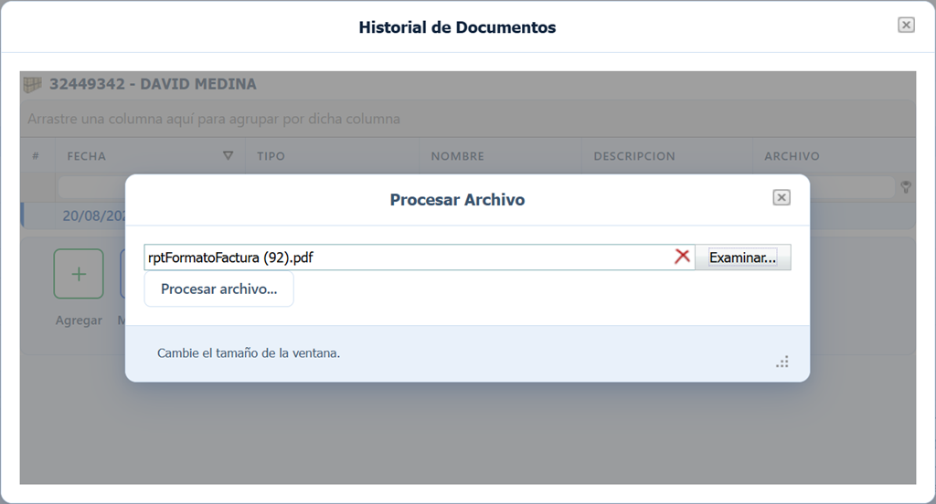 Cuentas Por Cobrar Clientes Archivo Lista Cargar Ventana