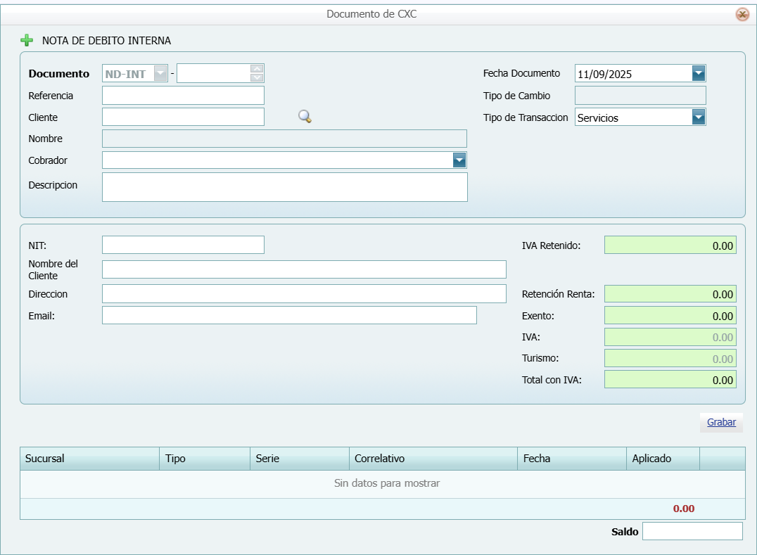 Cuantas Por Cobrar Movimiento Cargo Nuevo