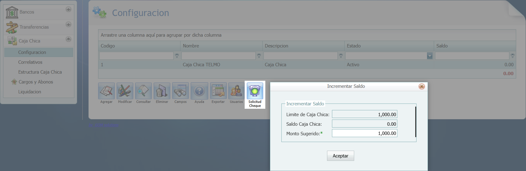 Caja Chica Solicitud