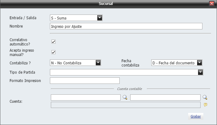 Crear Tipos de Movimiento