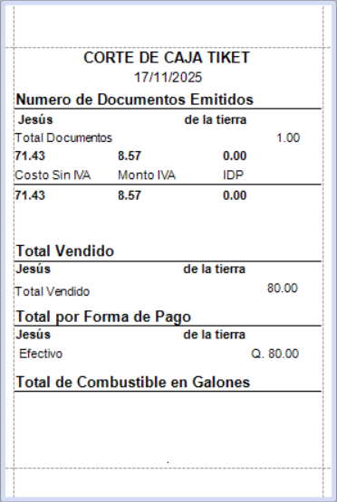GOMserver Windows Corte Caja Personalizado