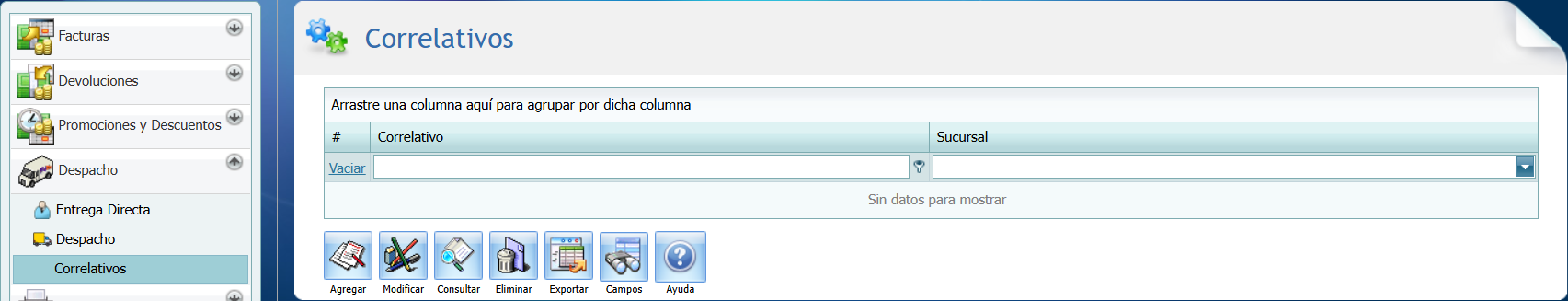 Facturacion Despacho Correlativo