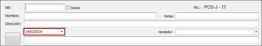 POS Cambiar Fecha