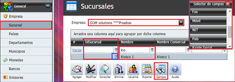 Compra Ordenes Importar IdSucursal