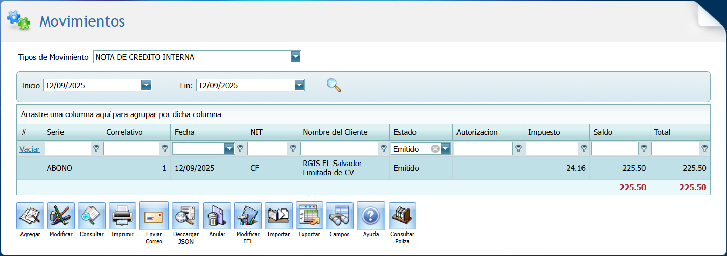 Cuantas Por Cobrar Movimiento Importar Cargada