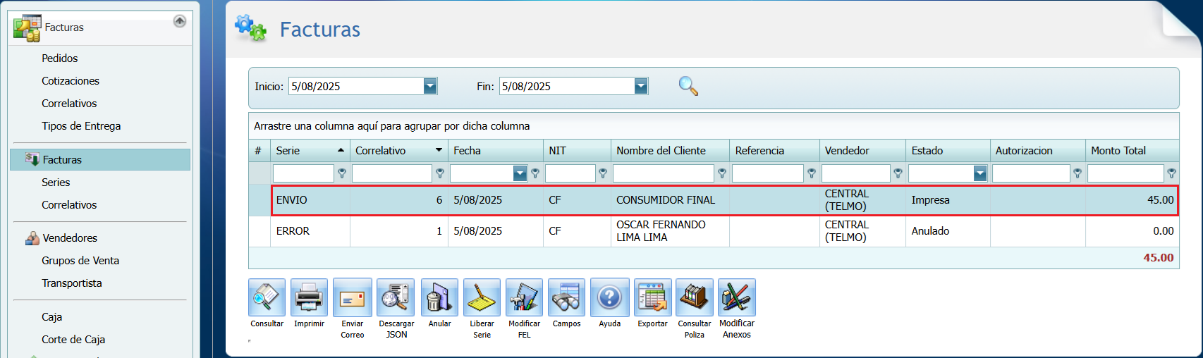 Facturacion Editar Factura Impresa