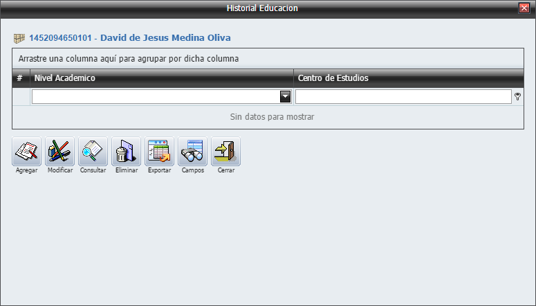 Empleados Nuevo Historial Educacion