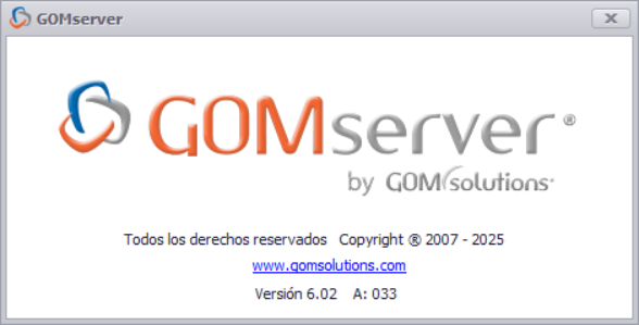 GOMserver Windows About