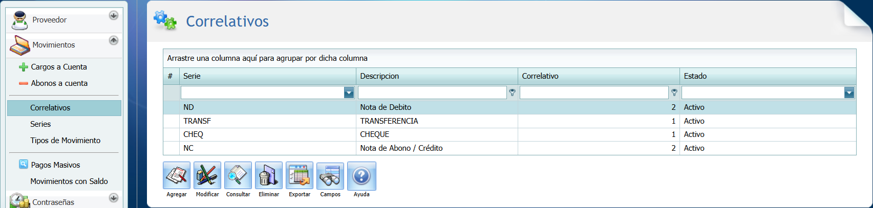 Cuantas Por Pagar Correlativos