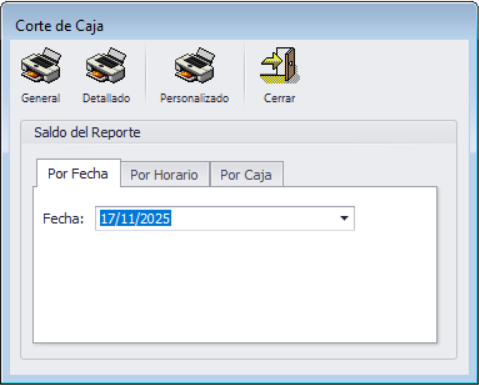 GOMserver Windows Corte de Caja
