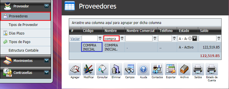 Compra Ordenes Importar LlaveProveedor