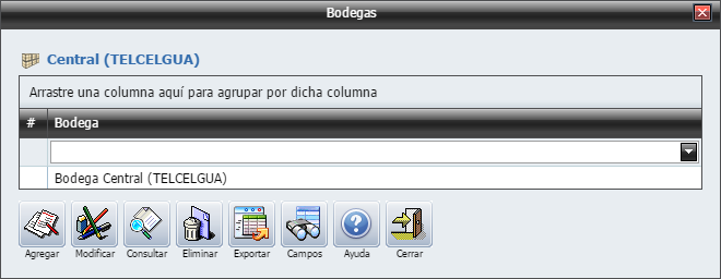 Crear Tipo de Entrega Bodega