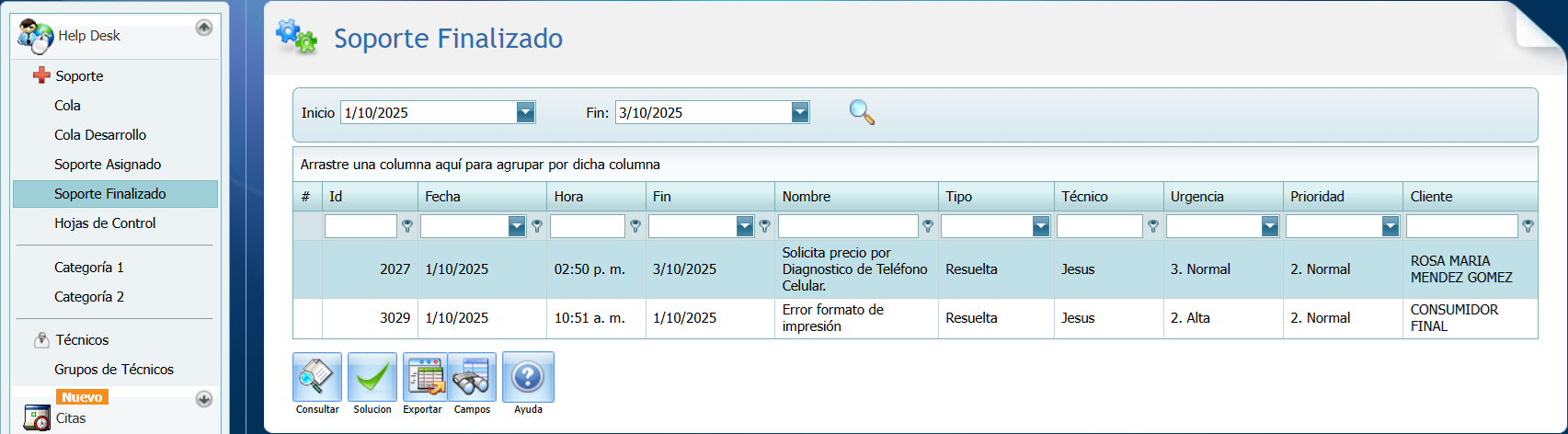 Help Desk Soporte Finalizado
