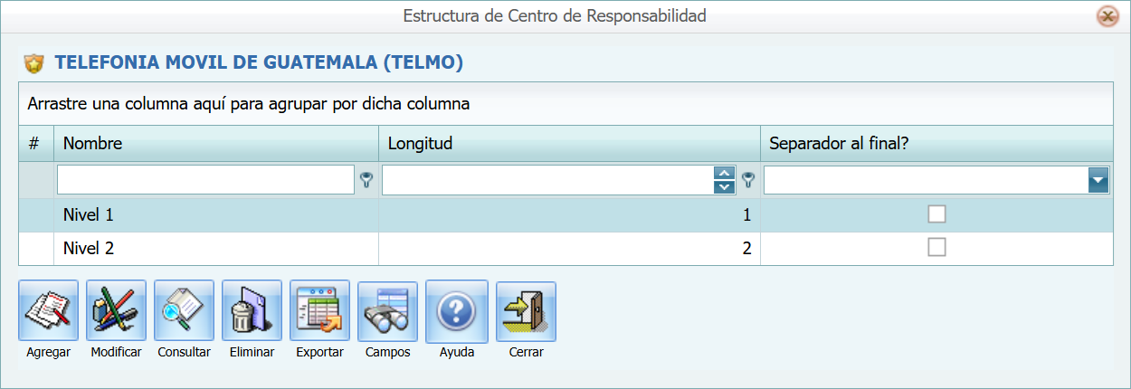 Contabilidad Estructura Centro