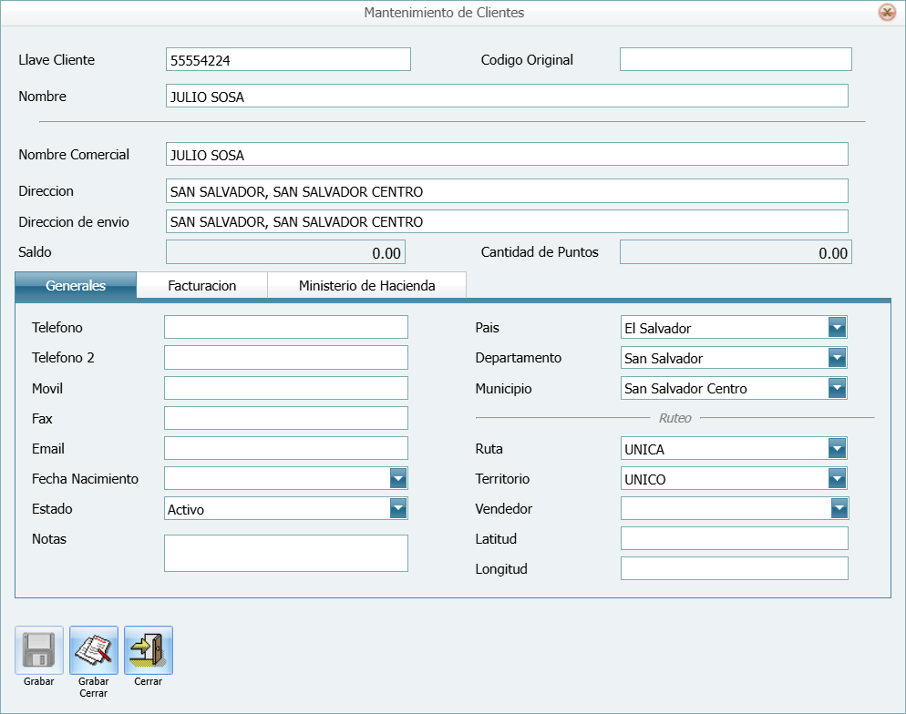 Facturacion Descuentos Puntos de Descuento Cliente
