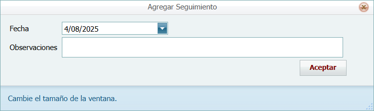 Cuentas por Cobrar Contratos en Pausa Lista Seguimiento Agregar