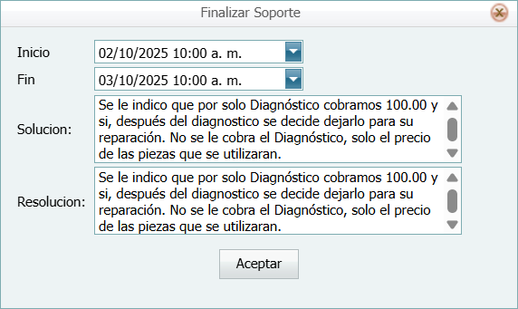 Help Desk Soporte Asignado Finaliza Caso