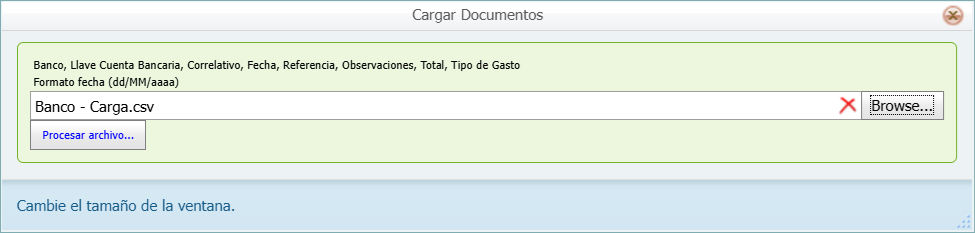 Bancos Movimiento Importar Lleno