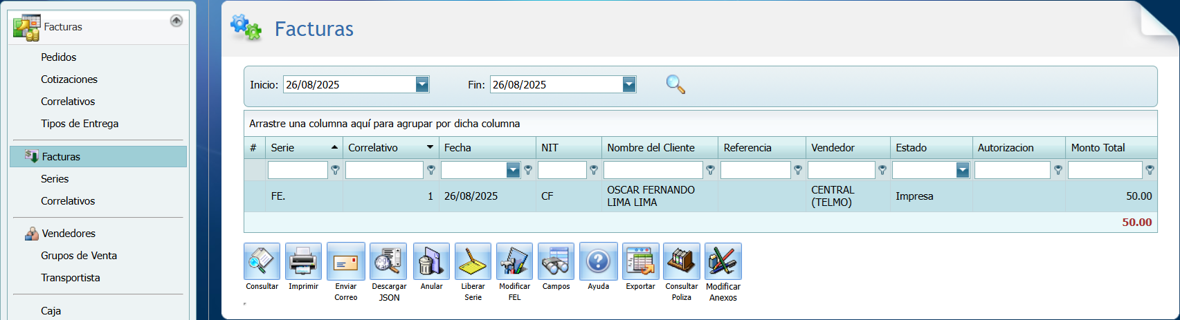 Facturacion Facturas Factura