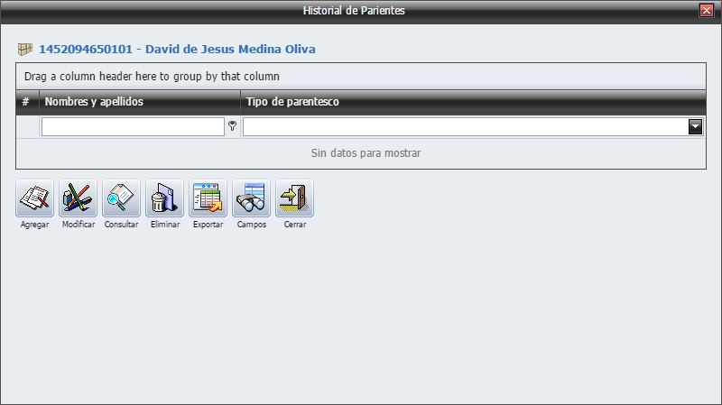 Empleados Nuevo Parientes Agregar
