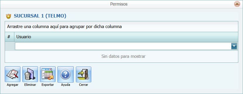 Sucursal Permisos en Blanco