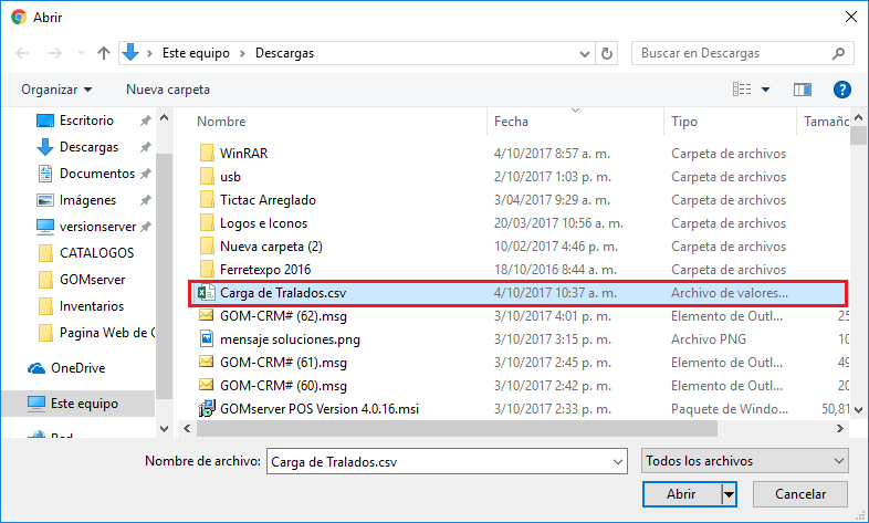 Traslados 4 Examinar