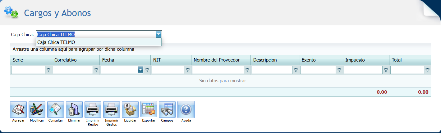 Cargos y Abonos Caja
