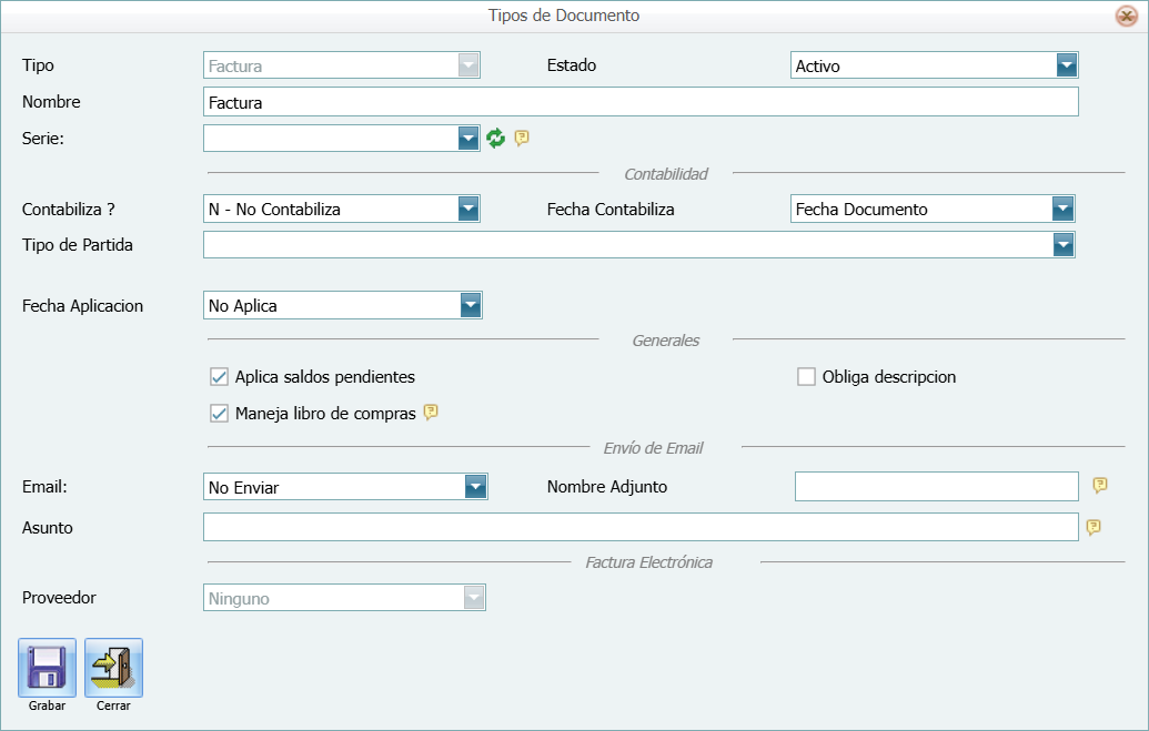 Contabilidad Enlaces Estructura Tipo CXP Tipo Ventana Llena 2