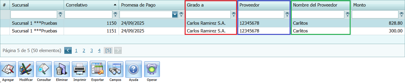 Cuentas por Pagar Pago Masivo Generar una solicitud por Documento