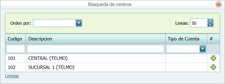 Partidas Partidas de Trabajo Busqueda Lista