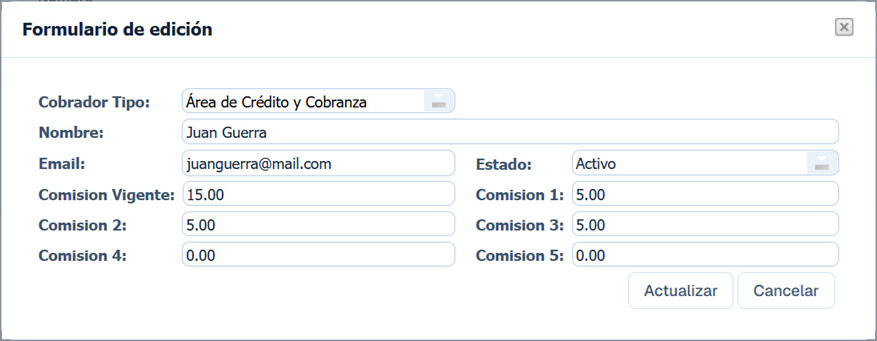 Cuentas Por Cobrar Cobrador Lleno